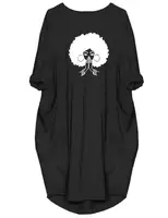 Robes décontractées amples à manches courtes et col rond pour femmes, grande taille 6