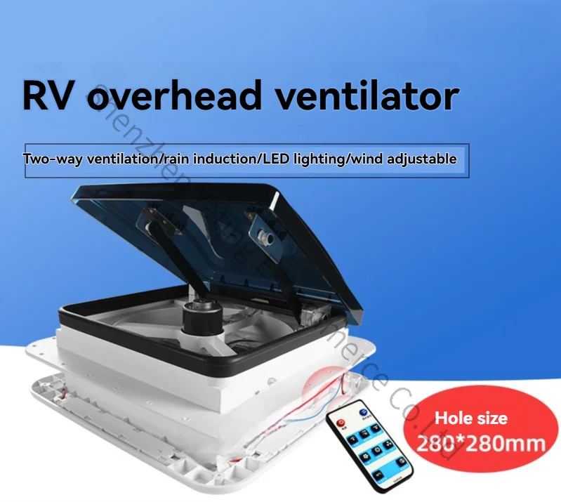 RV Ventilation Fan, Caravan Exhaust Fan, Roof Vent, Rain LED Modification Accessories