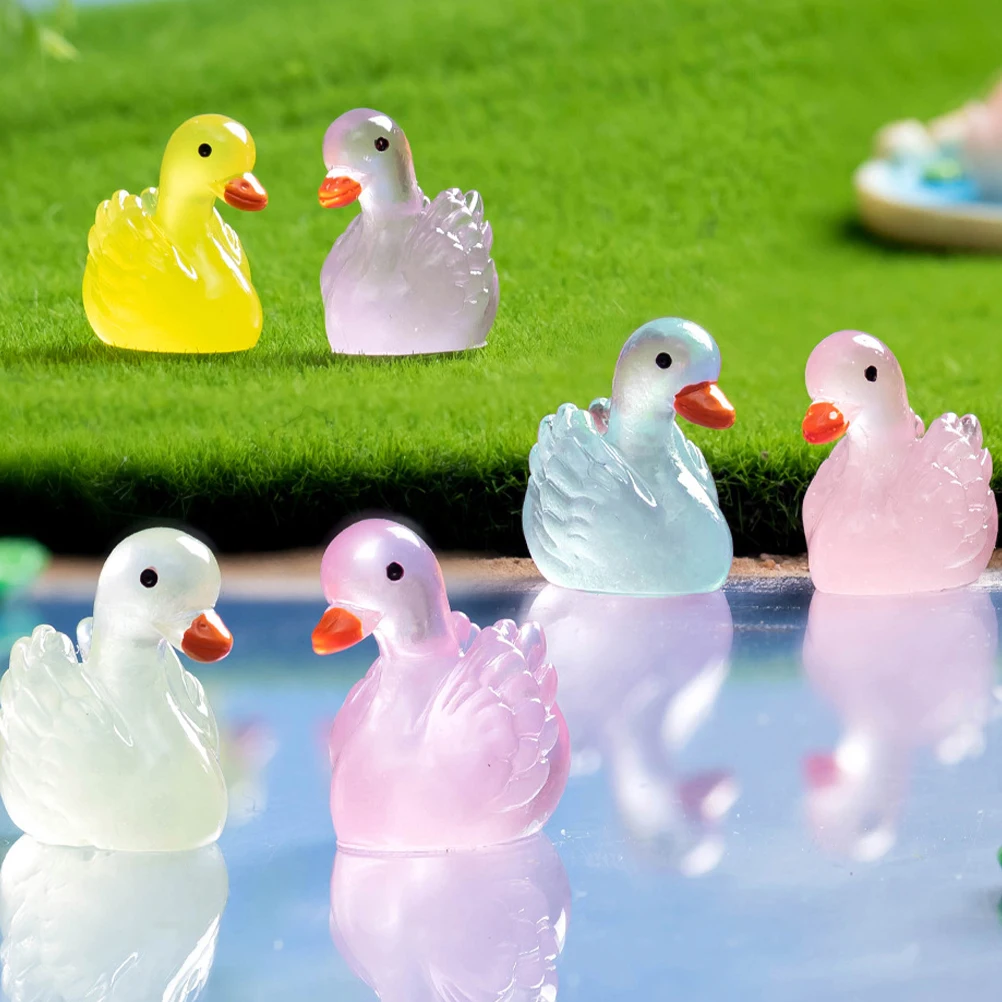 

12Pcs Glow in Dark Home Little Small Decor Hide Statue Landscape Mini Figurines In Bulk nament Accessories