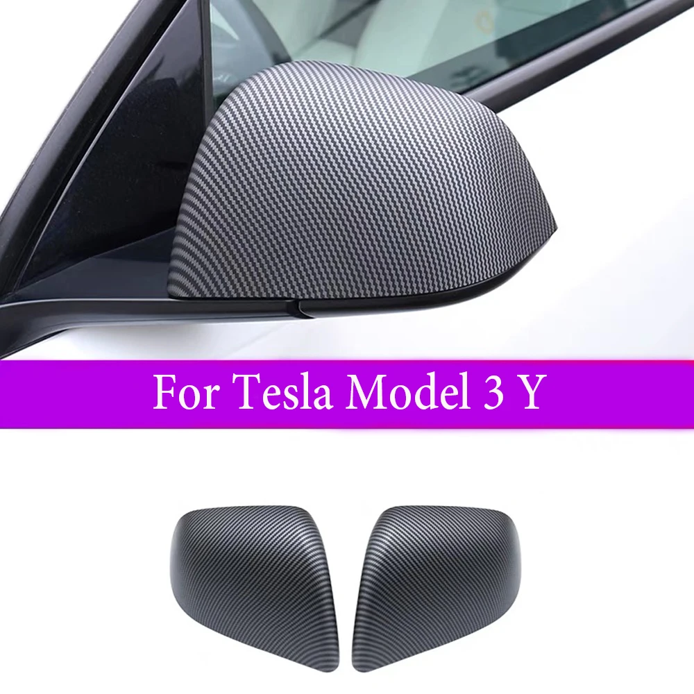 

Rearview Mirror Cover Trims For Tesla Model Y 3 2021 2022 2023 Side Wing Mirror Cover Caps Add on Car Accessories