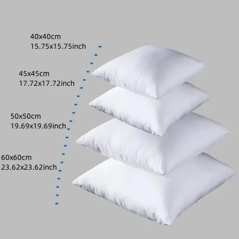 Standard White Bounce Back Pillow Cushion Core Sofa Car Seat Home Interior Decor Pillows 30x30/40x40/45x45