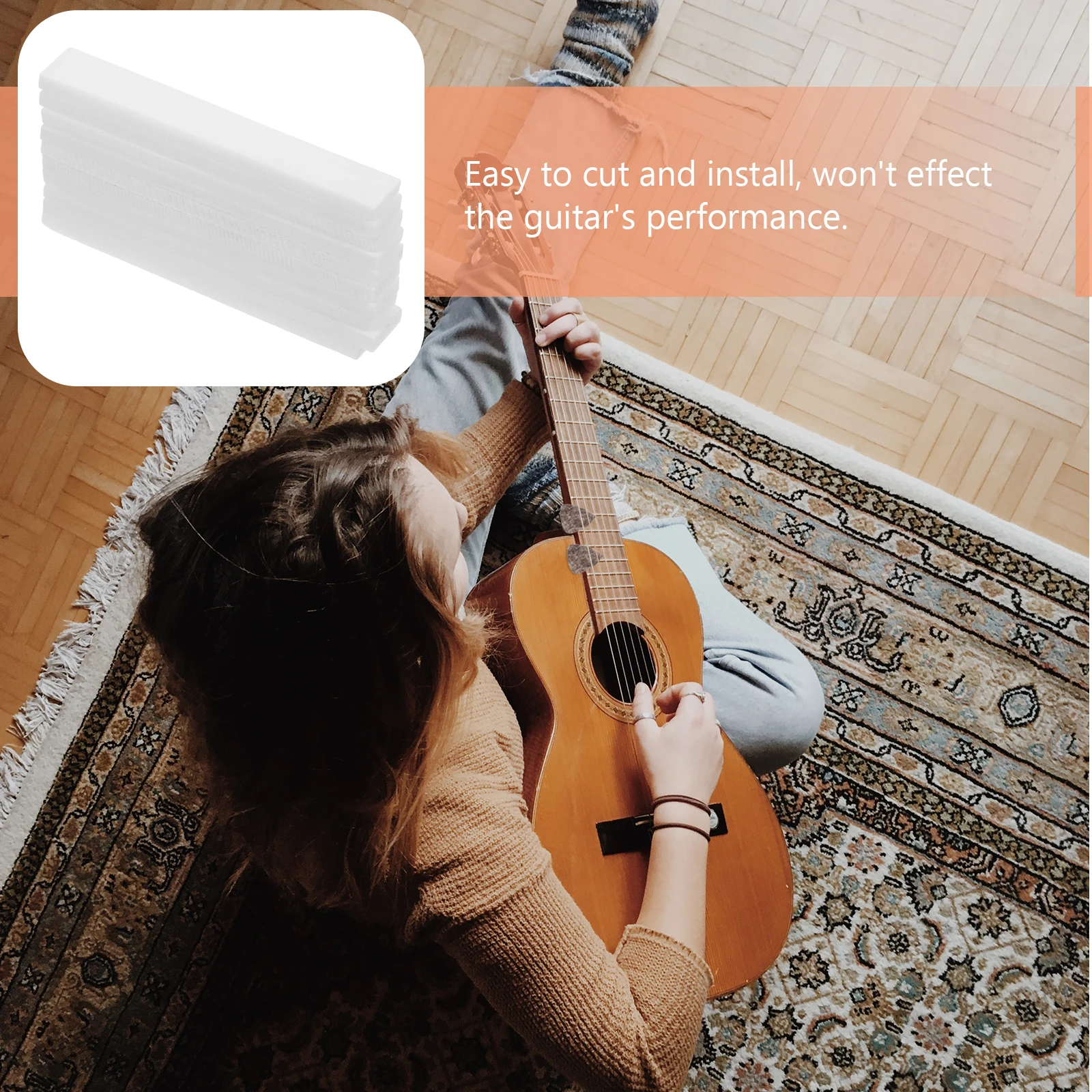 

10 Pcs Guitar White Shell Material Veneer Inlay Fingerboard Accessory Inlays Mother