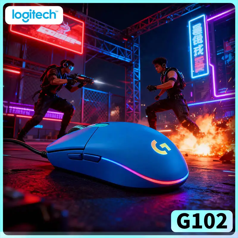

Logitech G102 Gaming Mouse, 1ms Report Rate, 16.8 Million RGB Colors, 20M Clicks, 6 Customizable Keys for Gamers