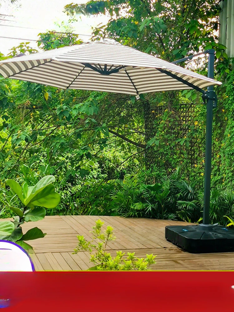 Sunshade Wind-Resistant Roman Umbrella Outdoor Courtyard Villa Balcony Terrace Garden Large Sun Umbrella