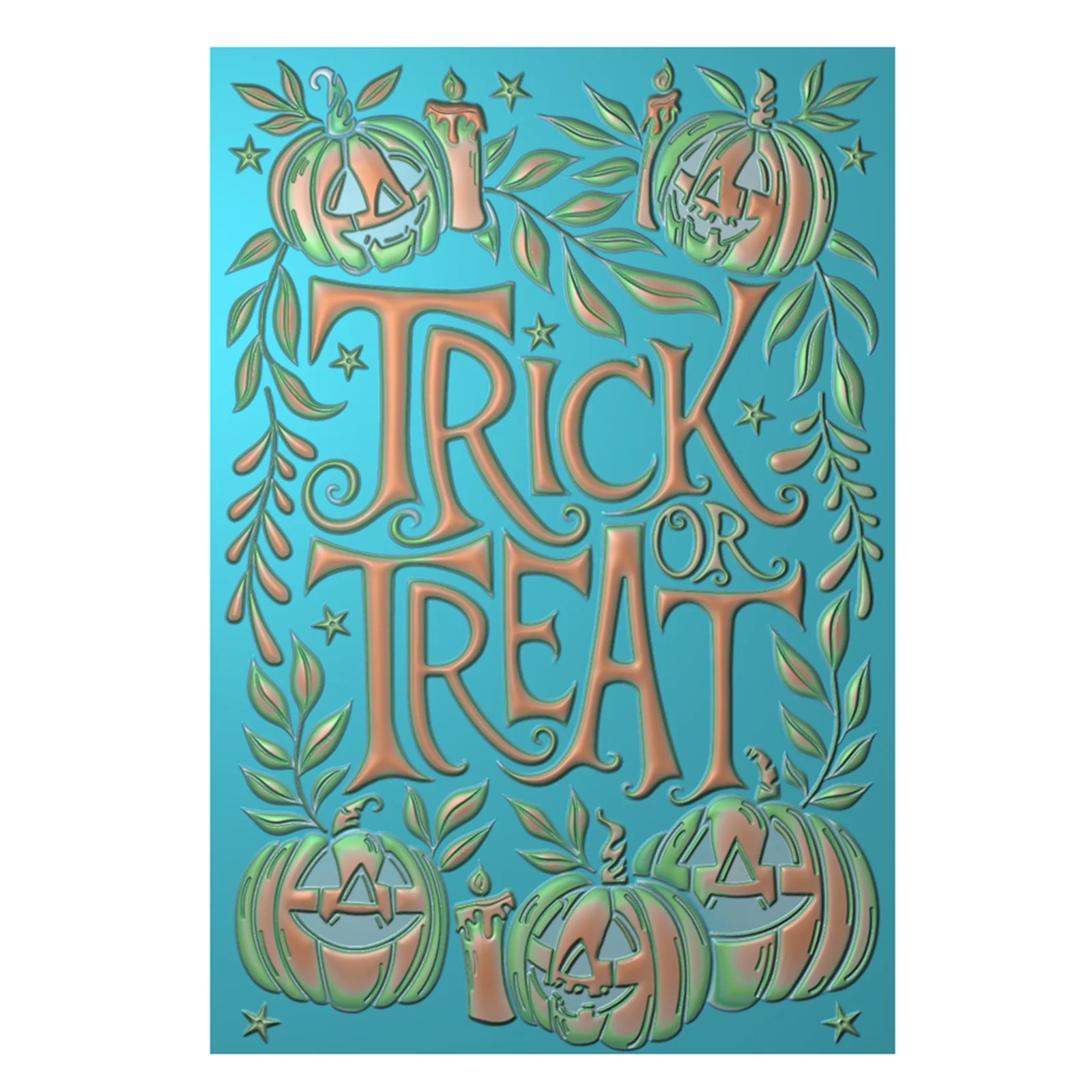 Halloween Trick Treat 3D Prägung Ordner Textur Muster Hintergrund DIY Scrapbook Dekorative Karton Handwerk Projekt Herstellung