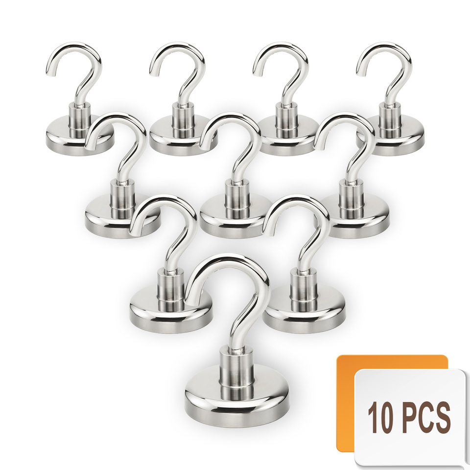  Magnetic Hooks Super Strong Magnets Neodymium Magnet Powerful Magnets Hanging Hooks for Bathroom Kitchen Organizers 