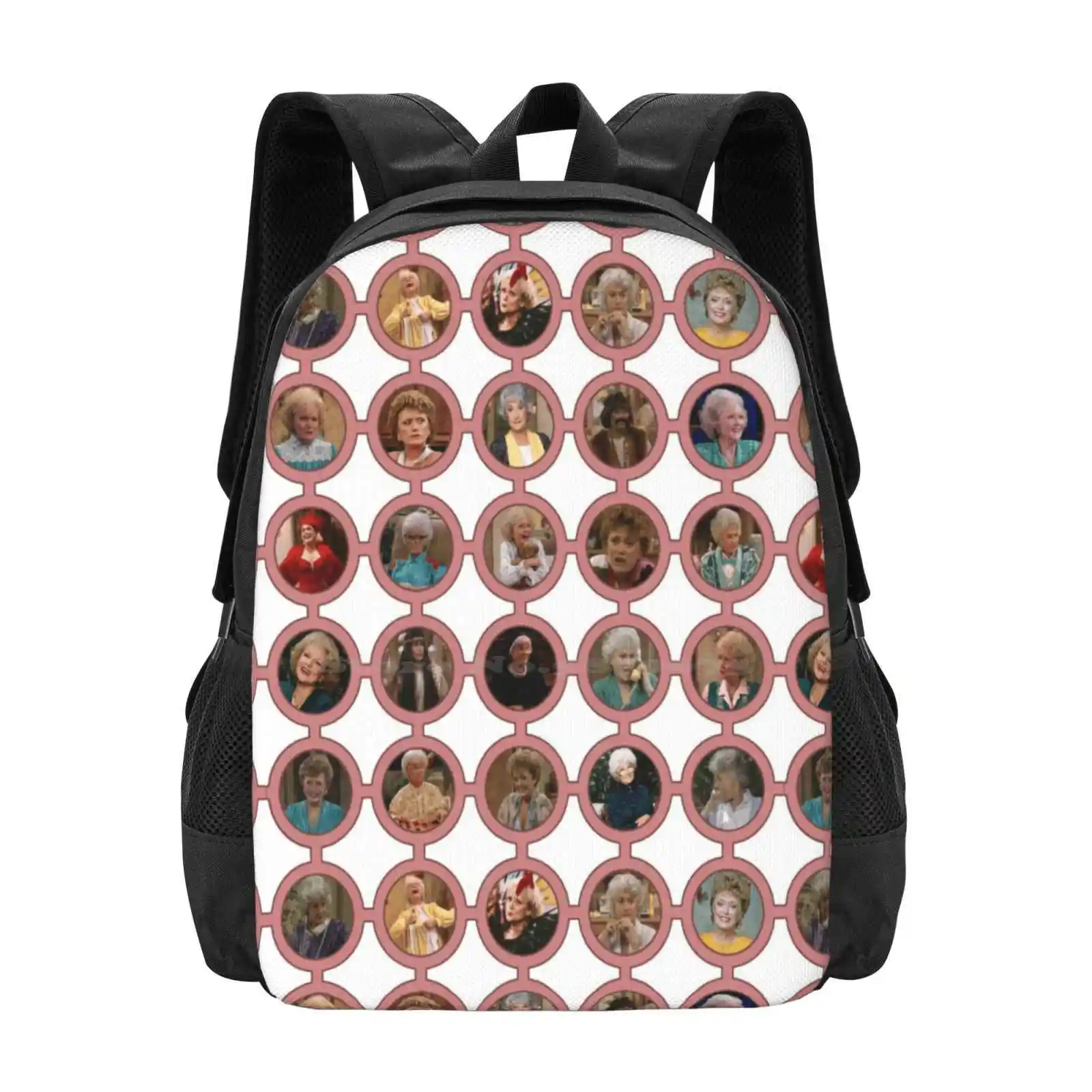 Golden Girls Bubble Grid Bag Backpack For Men Women Girls Teenage Golden Girls Blanche Devereaux Rue Mcclanahan Dorothy Zbornak