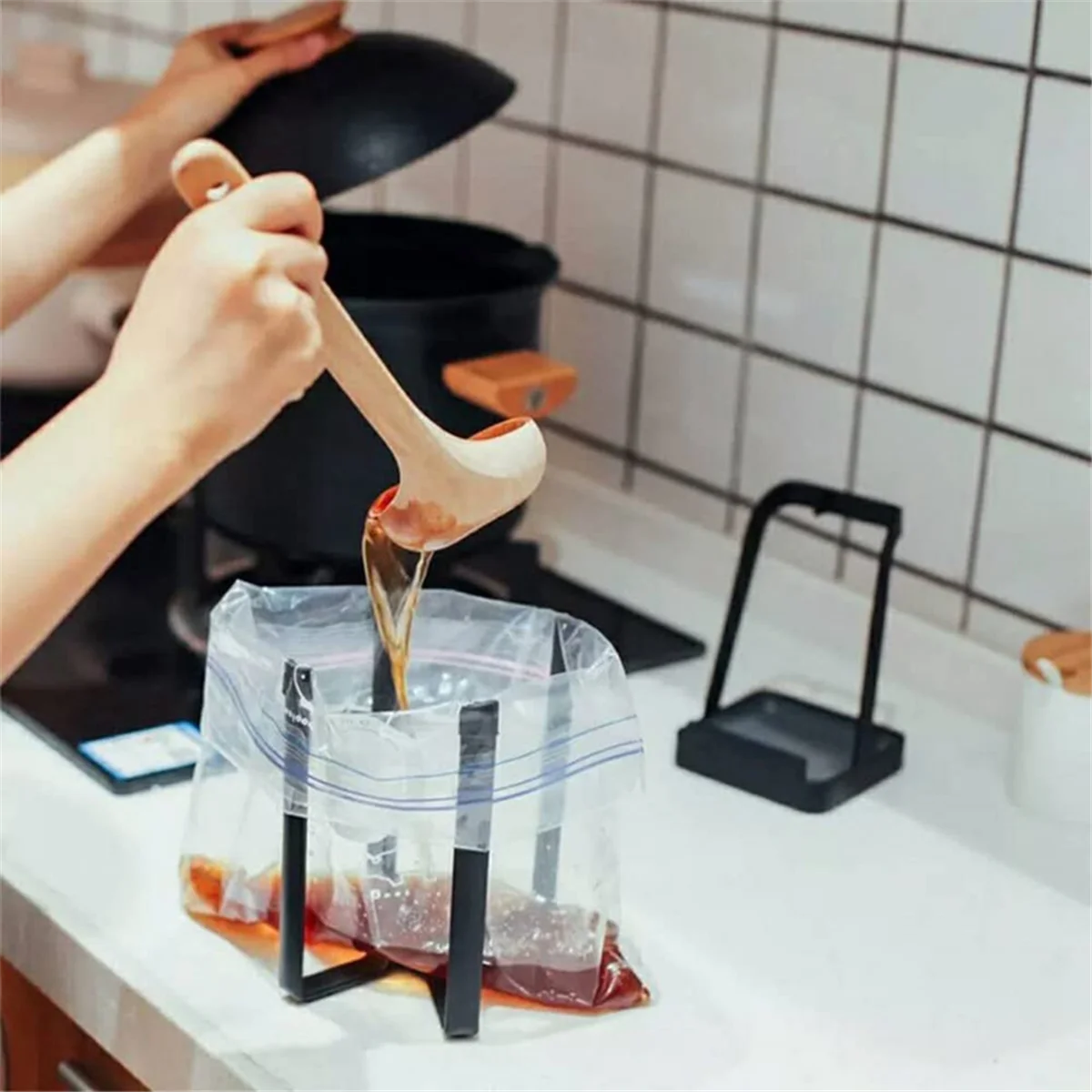 

НОВЫЙ обеденный стол, складной леса, кухонный портер, поддержка кофейного портера, складная опора для семейной кухни 21,5 см, черный