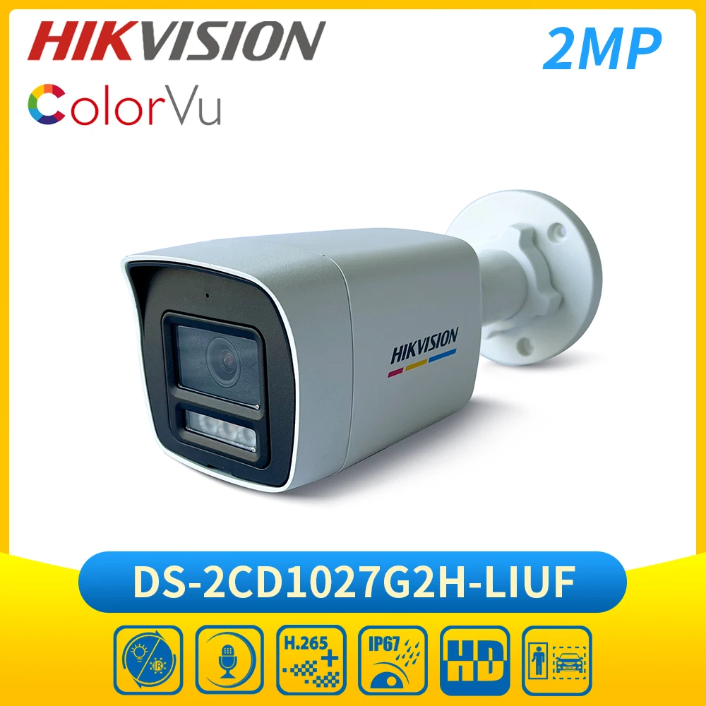 

H​ikvision DS-2CD1027G2H-LIU 2MP ColorVu Camera POE IR Built-in Mic Color Night Vision IP Camera