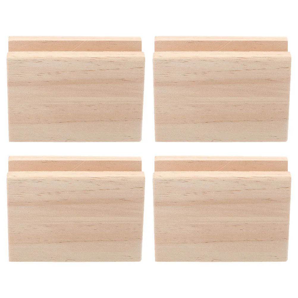 

4Pcs Wooden Bed Riser Heavy Duty Furniture Risers Couch Sofa Desk Chair Table Height Extenders for Home Office