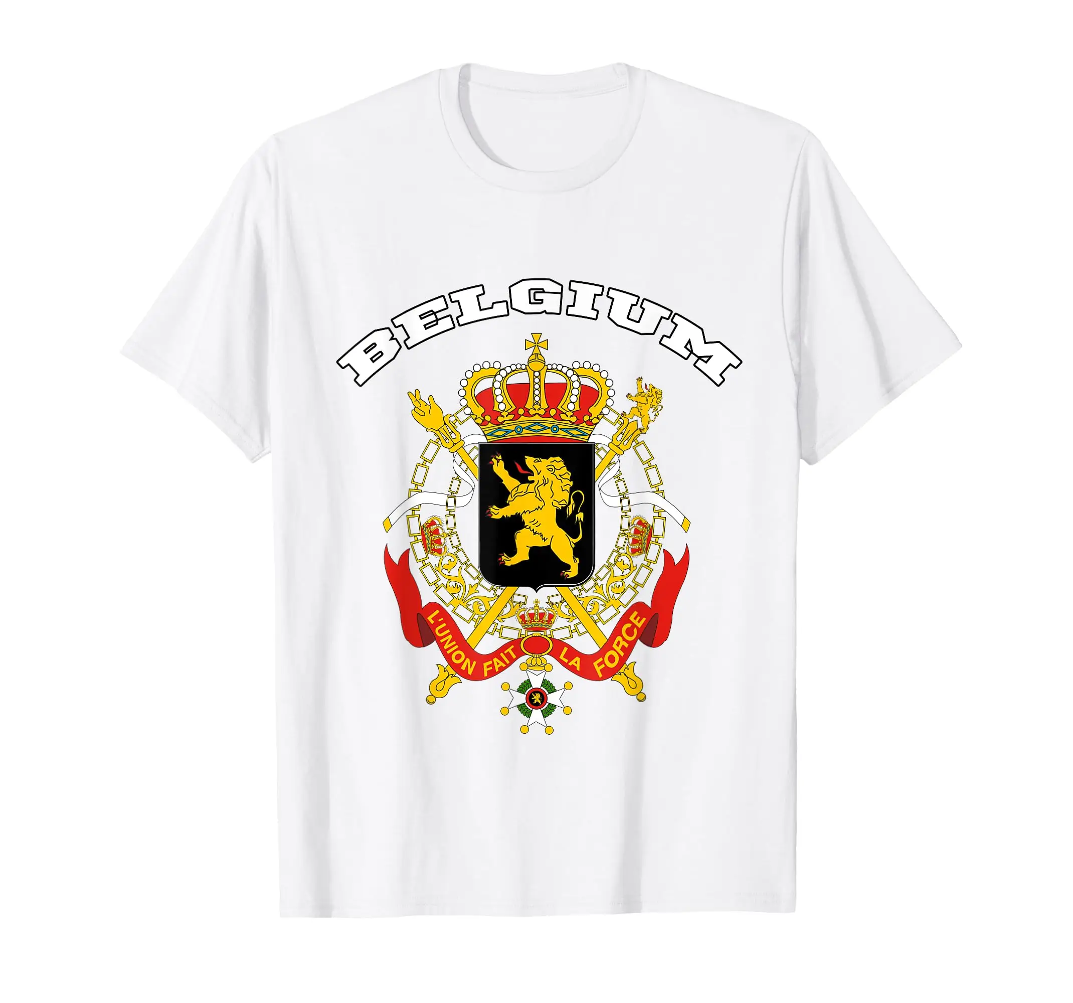 

100% Cotton Belgium Coat of arm Tee Flag City Brussels T-Shirt MEN WOMEN UNISEX T Shirts Size S-6XL