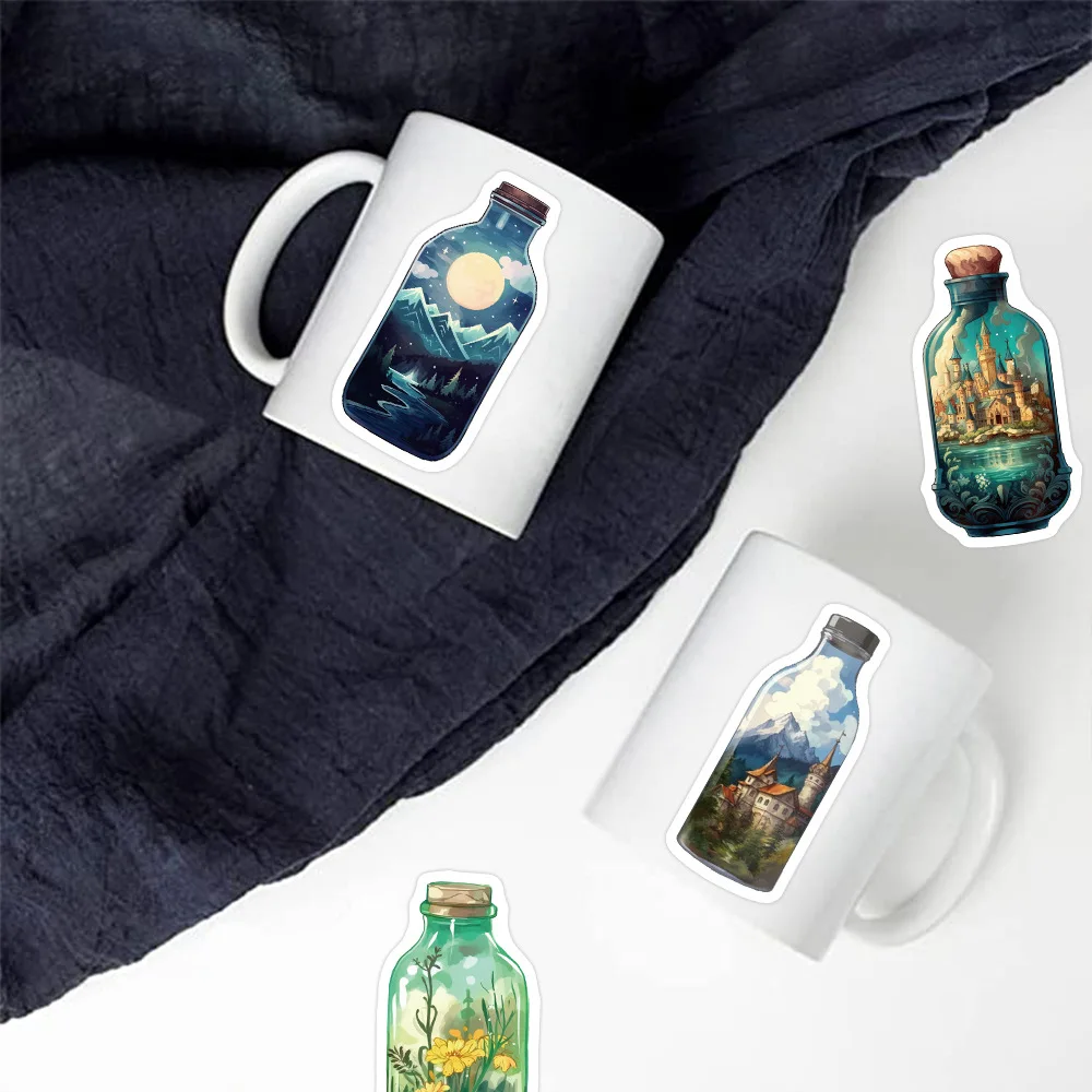 大きな世界のステッカー、50個、かわいい、ビニール、美的、防水、ラップトップ、水筒、スケートボード、コンピューター用