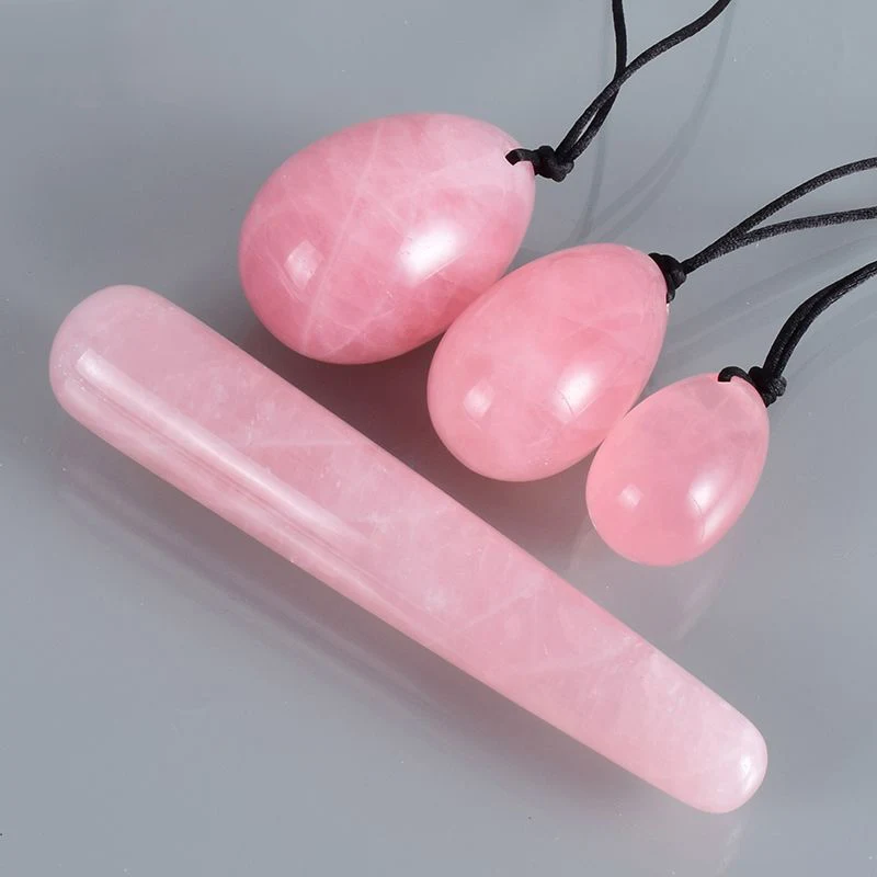 

Natural Rose Quartz Jade Eggs Drilled Yoni Egg Feminine Hygiene for Women Kegel Exerciser Vaginal Tightening Muscle Lover Gifts