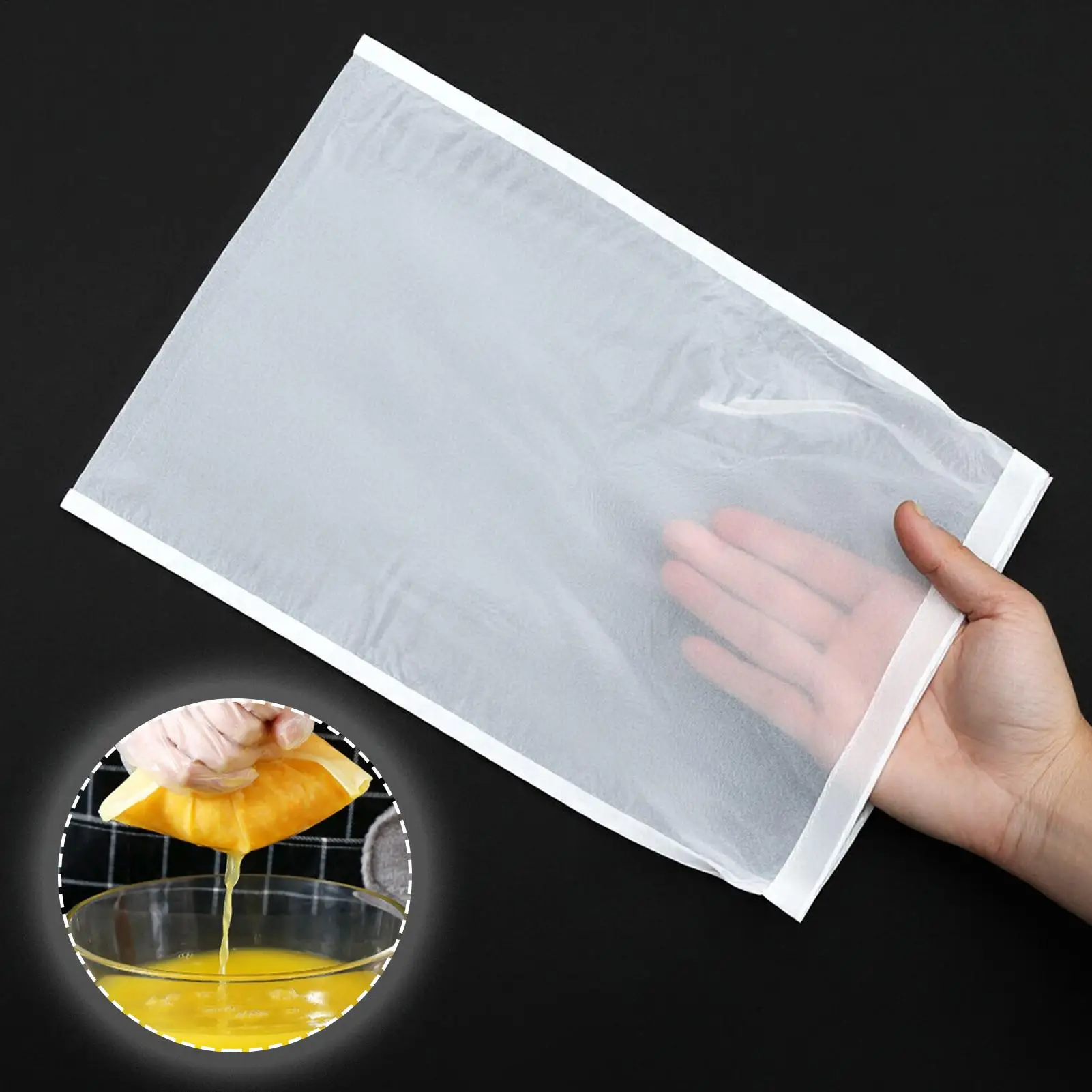 Mesh Strainer Bag 200 Mesh Filter Squeeze Water Bag Nut Milk Net Yogurt Tea Beer Food Filter Strainers Mesh Kitchen Strainer Bag