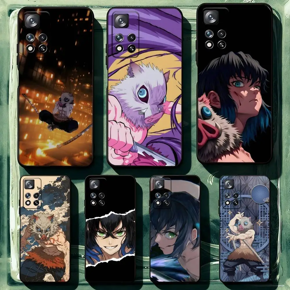 

Inosuke Hashibira Pig Phone Case For Samsung Galaxy A53,52,73,72,32,31,30s,20s,Note,Ultra Soft Black Coque Funda