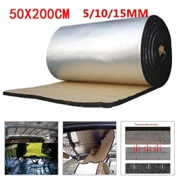 Vibration Isolation 50x200cm 5/10/15mm Car Sound Deadener Mat Noise Bonnet Insulation Deadening for Hood Engine Sticker Auto
