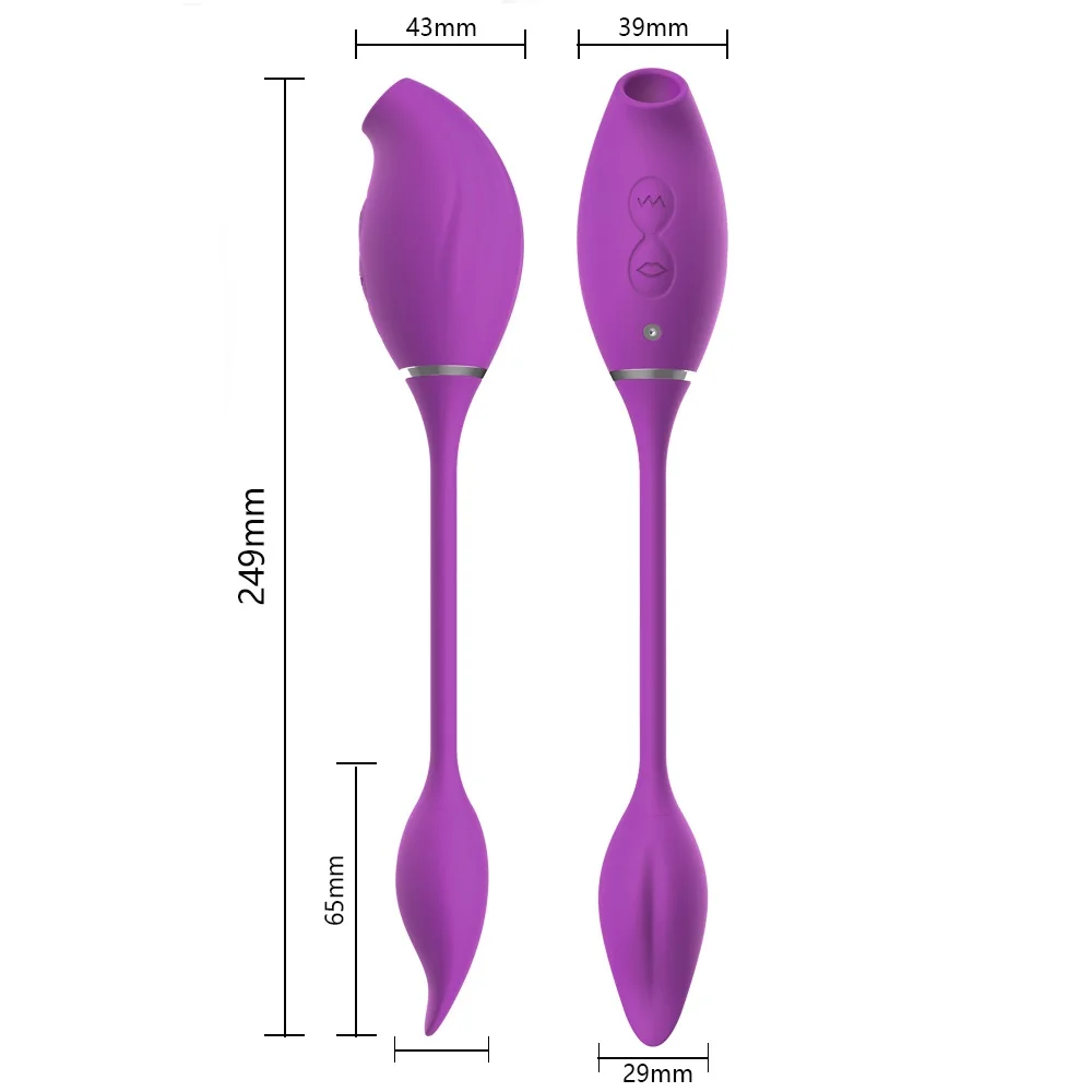 Rose Vibrator Clitoral Sucking Toys with Vibrating Egg Butt Plug Clit Sucker 2 In 1 G Spot Stimulator Sex Toys for Women Couples