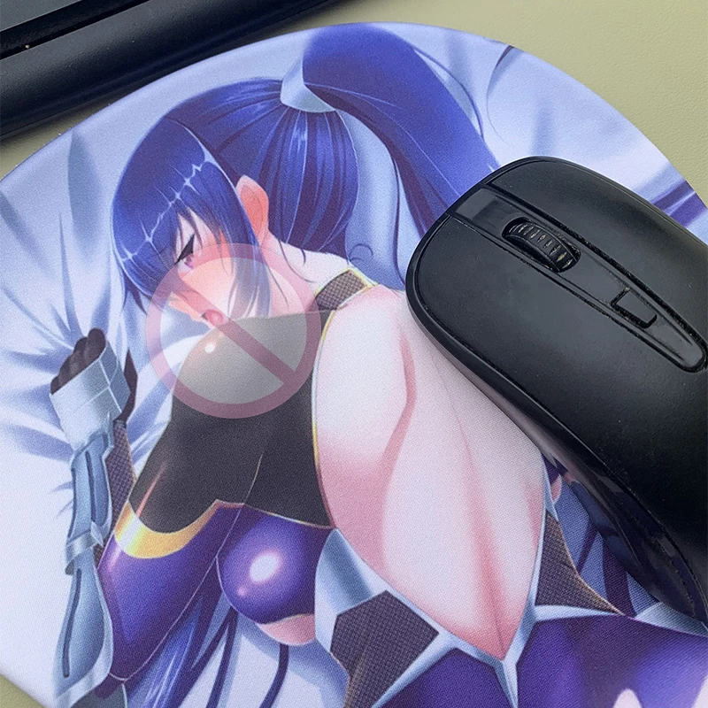 Kawaii Butt Anime Butt Mauspad Anime 3D Ass Taimanin Asgi Mousepad mit weichem Silikon mit Handgelenkauflage Schreibtischunterlage für PC Gamer