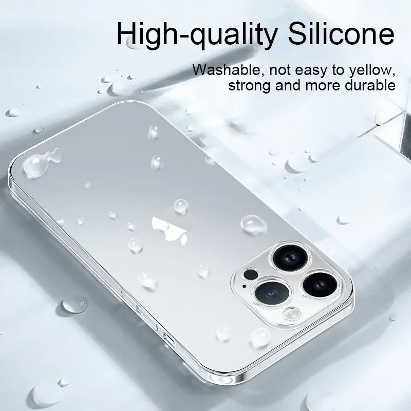 Ultra Thin Transparent Silicone Soft Case For Iphone 13 12 Mini 11 14 15 Pro Max Xs X Xr SE 2022 7 8 Plus Clear Slim TPU Shell image 6