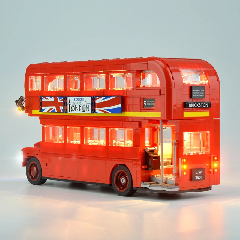 DIY LED Light Kit For LEGO 10258 London Bus Building Brick Gift (Only LED Light,Without Blocks Model)