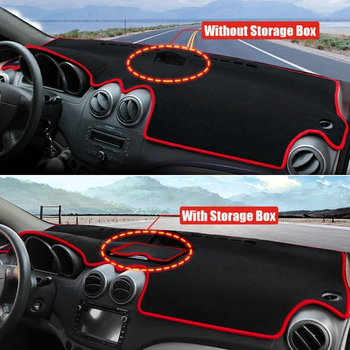 Imagen 2 del producto Para Chevrolet Aveo Kalos Lova 2003 - 2011 para Daewoo Gentra T250 2005 - 2011 2007 2008 2009 2010 accesorios de cubierta de salpicadero de coche