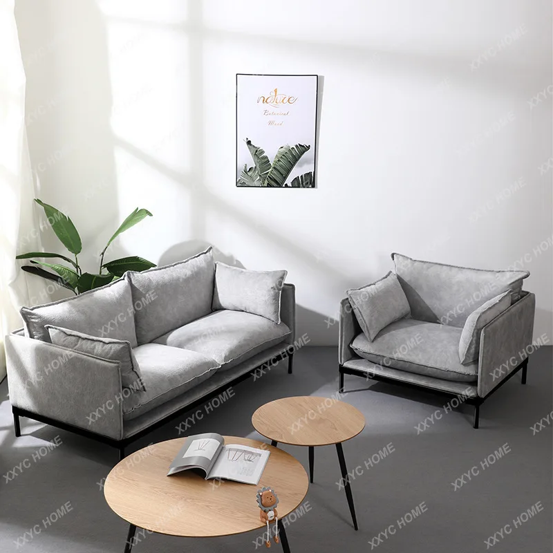 

Маленький диван Q Sofa для небольшой квартиры, спальни, двуспальной кровати, современной простой комнаты в аренду, магазина одежды, гостиной.