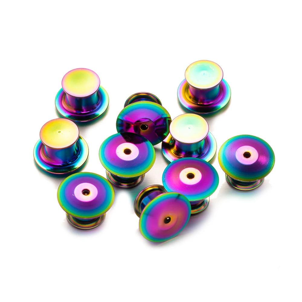 10pcs Metal Locking Pin Backs for Jewelry Making