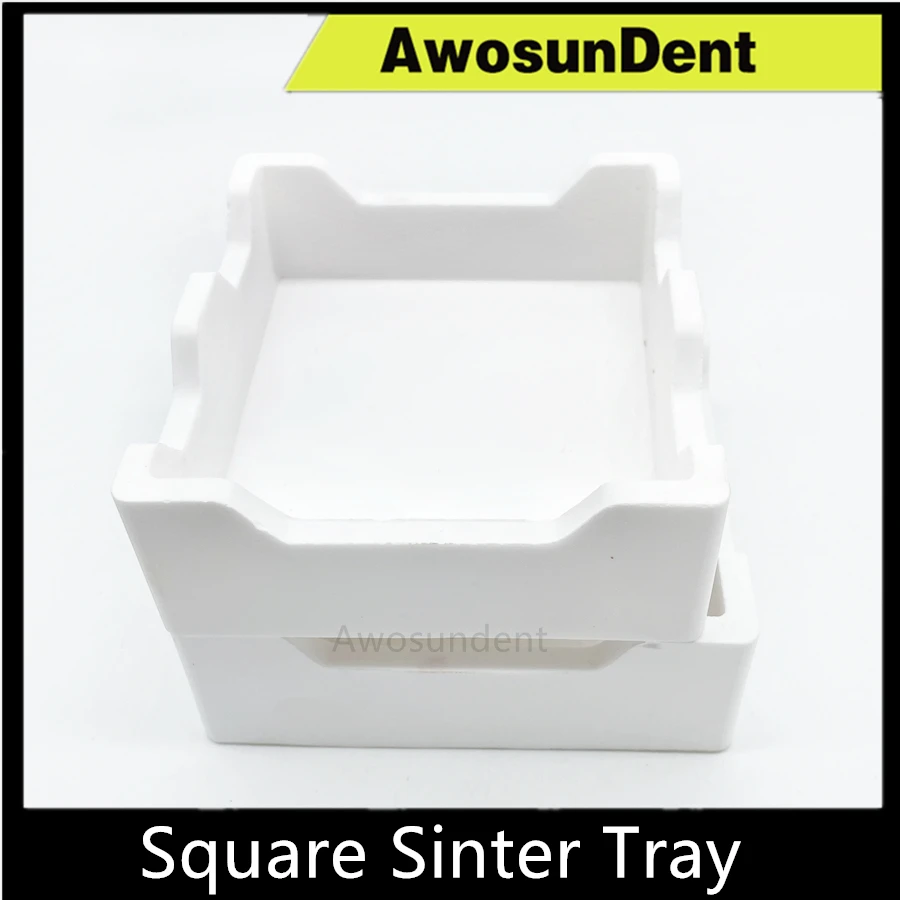 One Kit Denral Lab Material Round Crucible Zirconia Sintering Tray With Lid Cad Cam Ceramic Square Sinter Plate Cover