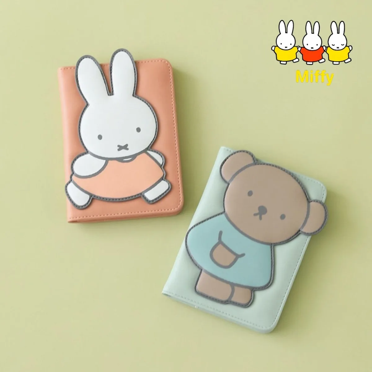 

Kawaii аниме Miffy Rabbit Boris Bear, милая складная сумка для карт с несколькими слотами, сумка для визитных карточек и удостоверений личности, портативная сумка