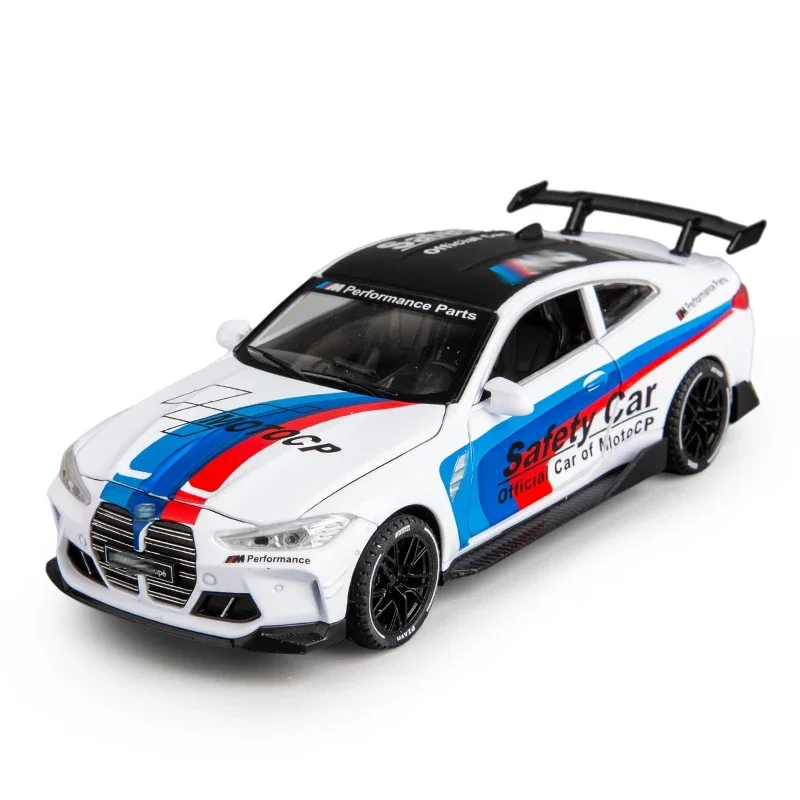 1:32 The Track M4 IM GT Mans Racing Car Free Wheeling High Light Sport Racing Car Model Diecasts & Toy Vehicles Alloy Car Gift