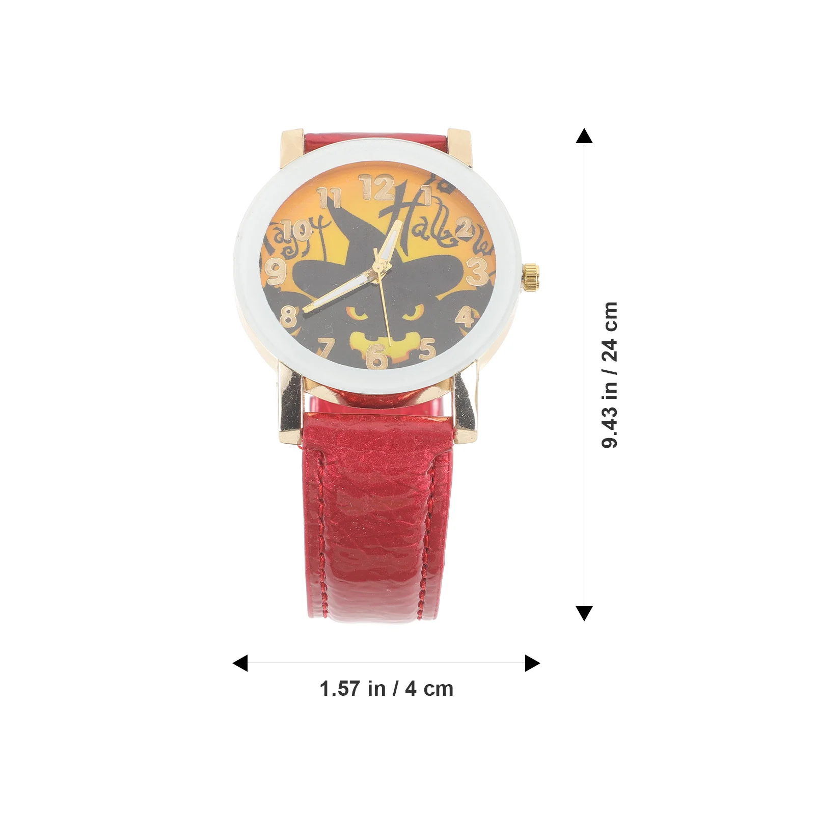 

Часы на Хэллоуин, красные, круглой формы, уникальные кварцевые, повседневные, для мужчин и женщин, подарок, часы на Хэллоуин с регулируемым ремешком