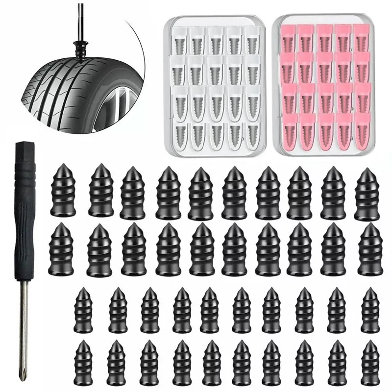Vacuum Tyre Repair Nails Tire Repair Tool Set with Repair Glue Rubber Puncture Fix Kit for Car Truck Motorcycle