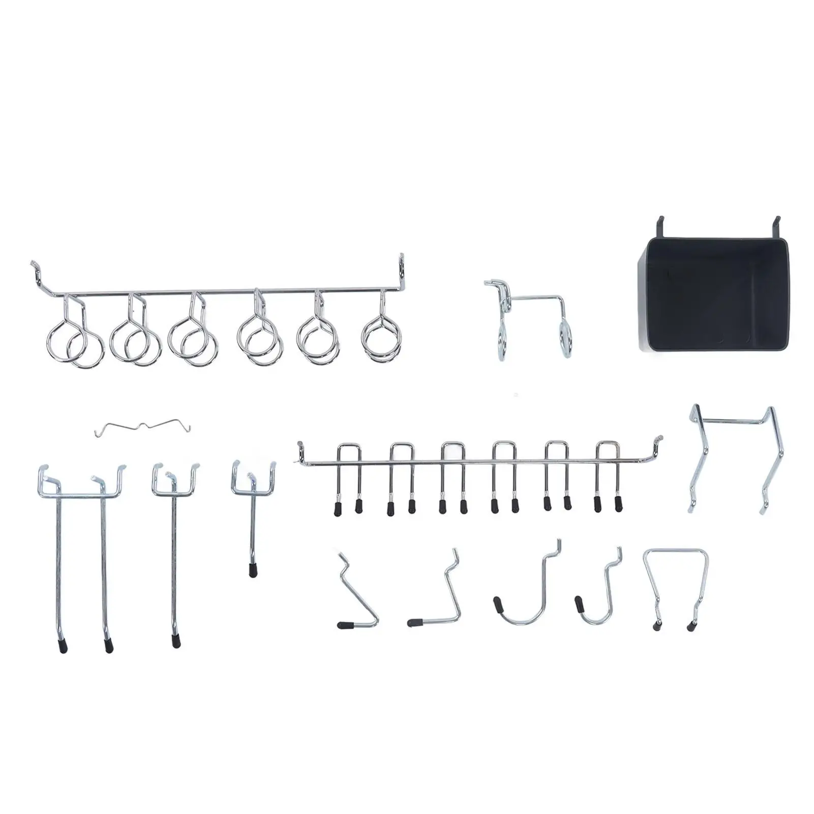 140Pcs Assorted Pegboard Hooks & Bins for Tool Organization - Wall Mount Storage Solution