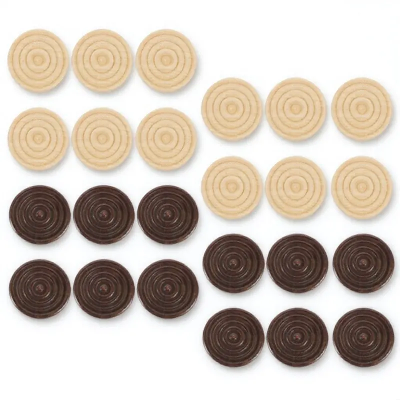 

72Pcs Wooden Chess Pieces High Quality Crafted Backgammon Checkers Round Game Pieces for Board Games Replacement Gift Set