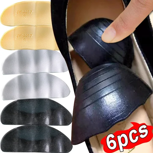 Almohadillas de inserción para el antepié, espuma suave para tacones altos, alivio del dolor, Reduce el tamaño del zapato, tapones para los dedos de los pies, cojín frontal ajustable, 6 uds.