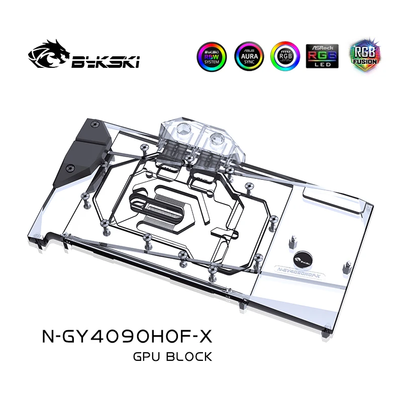 Bykski Water Block for GALAX GeForce RTX 4090 HOF OCLAB Plus GPU Card /Copper Cooling Radiator RGB SYNC/ N-GY4090HOF-X