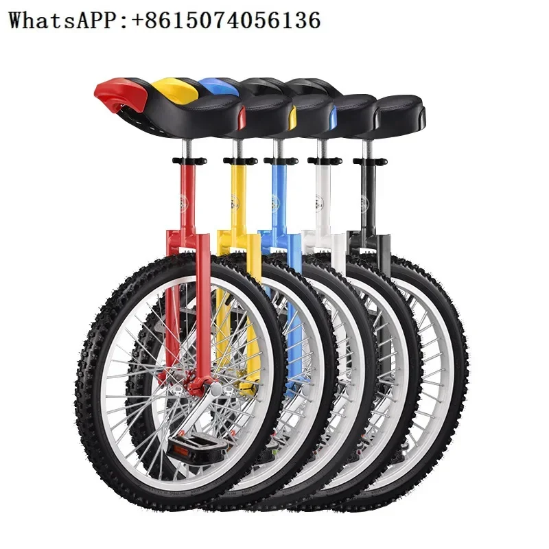 

16/18/20 Inch Unicycle Steel Unicycle Children Adult Balance Exercise Bike Adjustable Standard Seat Thickened Aluminum Alloy Rim