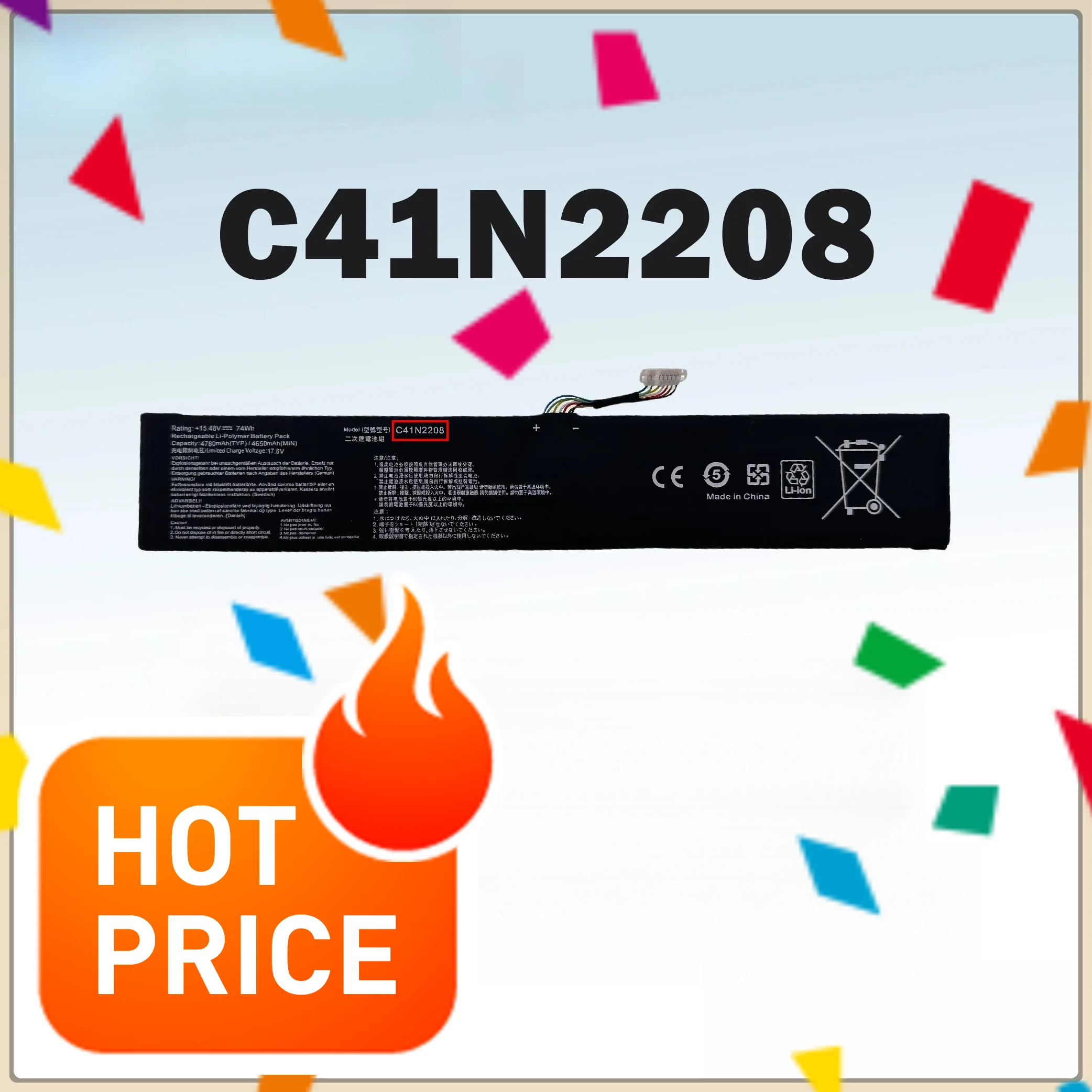 

High-Capacity Replacement Battery C41N2208 for ASUS Laptops- Durable Power Supply with Stable Performance & Strong Compatibility