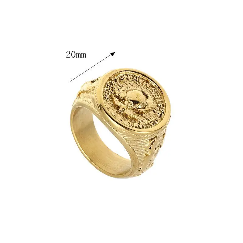 Stainless steel Marine Eagle Men's ring