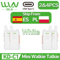 WLN KD-C1 2&4PCS Mini kids walkie talkie UHF 400-470 Mhz KD-C1T  Ham Radio Type-C Charging Mi-Ni Walkie Talkie