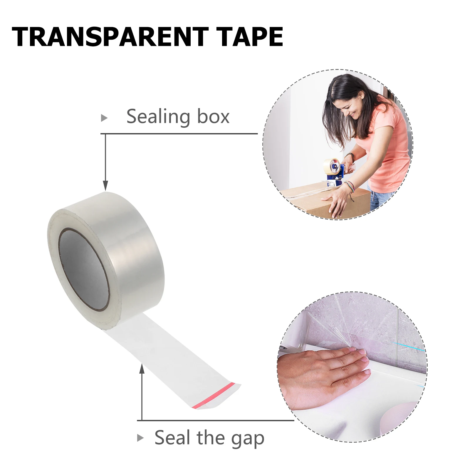 Silent Tape Clear Packing Schulbedarf für Boxen Verpackungen Versand Transparent