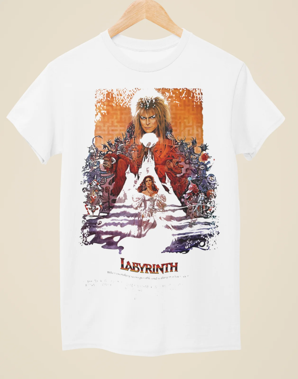 Labyrinth - Movie Poster Inspired Unisex White T-Shirt