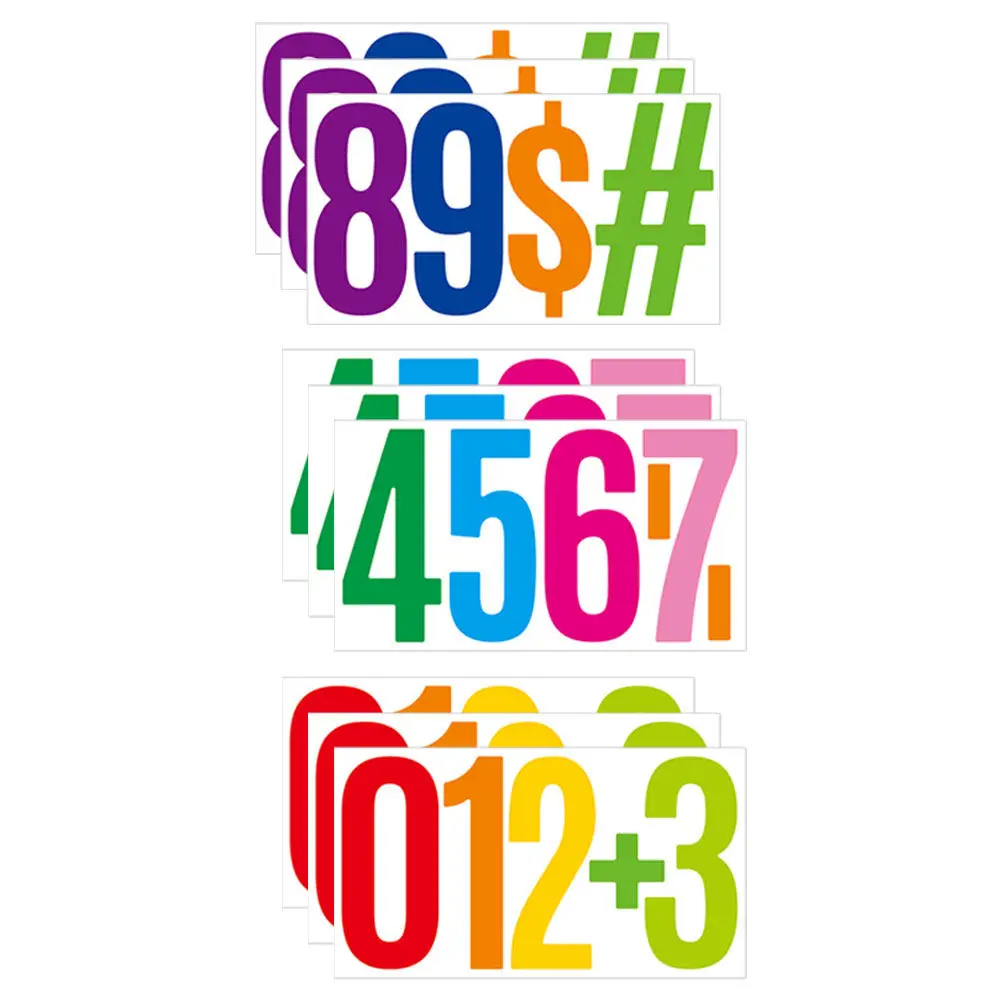 

3 set 3 Sets 6 Inch Waterproof Number Stickers Self Adhesive Vinyl Decals For Mailbox Address Numbers Outdoor Indoor Use Bright
