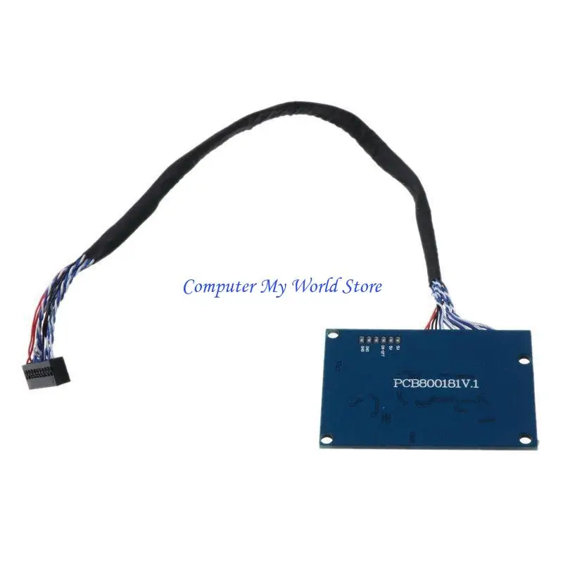 1SET Standard 20Pin 1-Ch LVDS إدخال إلى 50Pin TTL Port Outdure Dript Board مع كابل #3