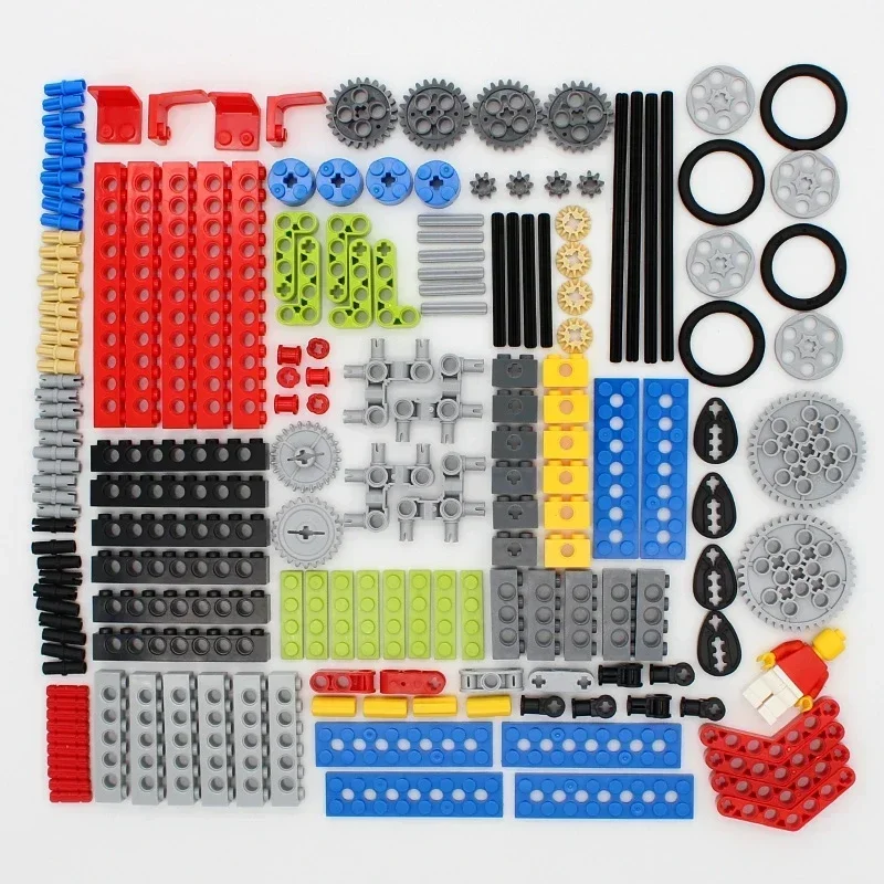 Gear Pin Technical Bricks Liftarm Studless Beam Axle MOC Parts Connector Panel Car Tires Wheel Bulk Set Toy Building Block 32494