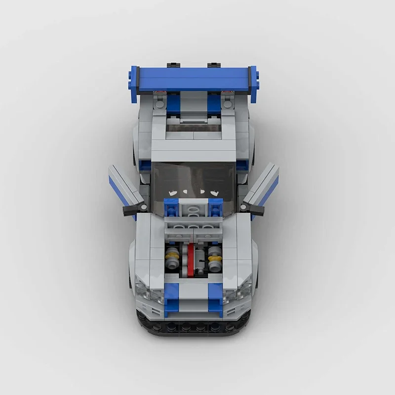 MOC R34 Speed Champions Building Blocks City Sports Racing Vehicle DIY Model City Racer Bricks Toys for Children Boy Gift 4
