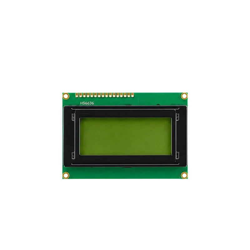 ZAVE LCD1604 / 16x4 Monochrome Character LCD Module, Yellow-Green Background with Blue-Black Characters