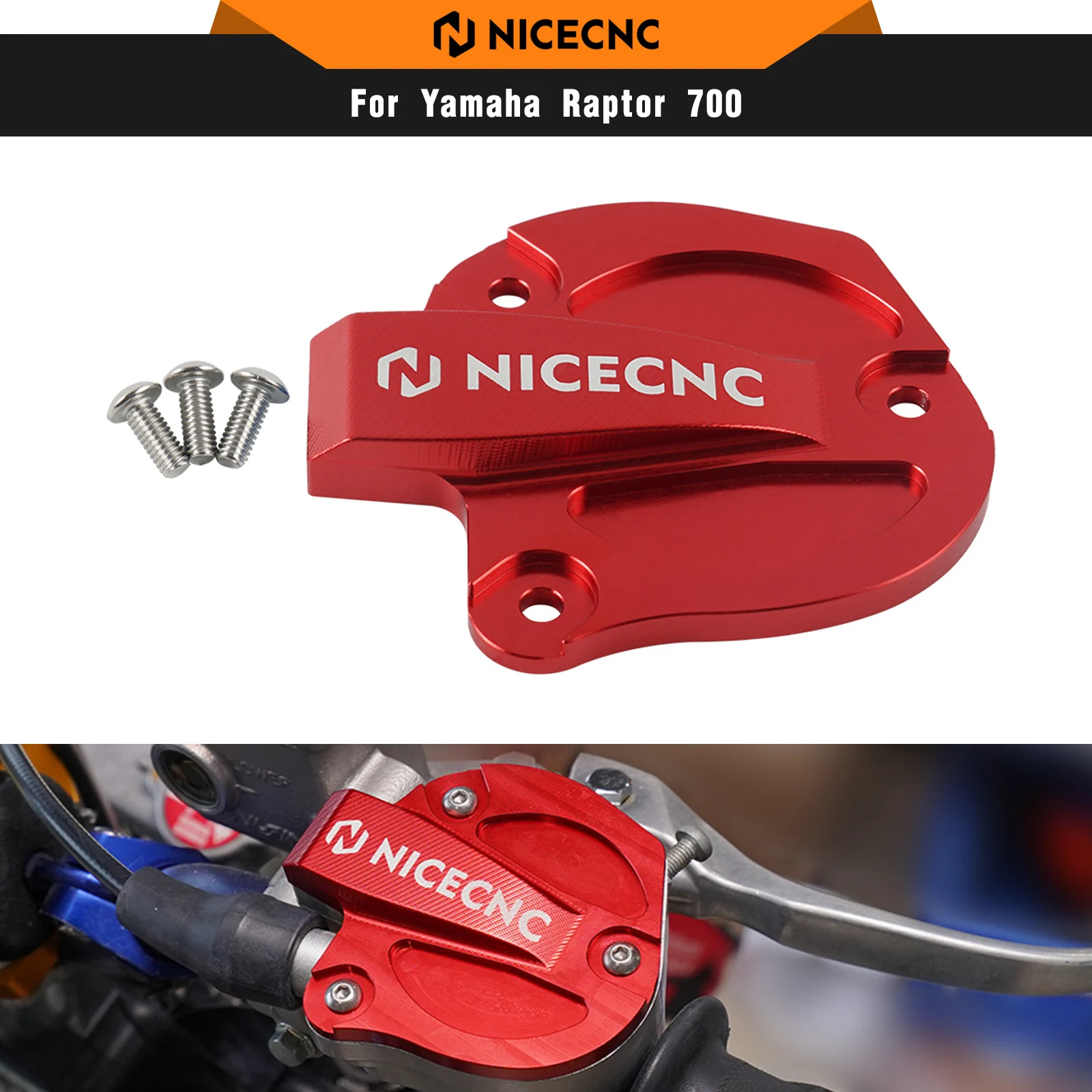 NICECNC ATV Throttle Cover Guard Cap for Yamaha YFZ450R 2009-2022 Raptor 700 700R Aluminum Anodized Quad Accessories