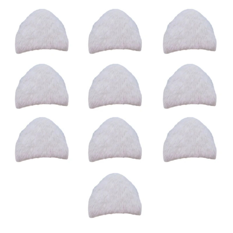 Girls Furry Ears Padded Appliques for Furry Hair Clip Clothes DIY Headwear