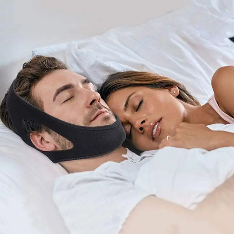 Anti Snore Chin Support Strap Highly Effective Sleep Adjustable Triangle Reduce Snoring Holeless Models And Breathable Models